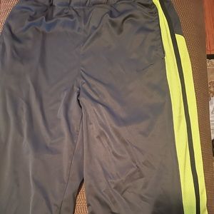 Boys gray and broken green/yellow Nike sweatpants
